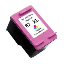 Remanufactured HP 3YM58AN (HP 67XL) inkjet cartridge - high capacity color